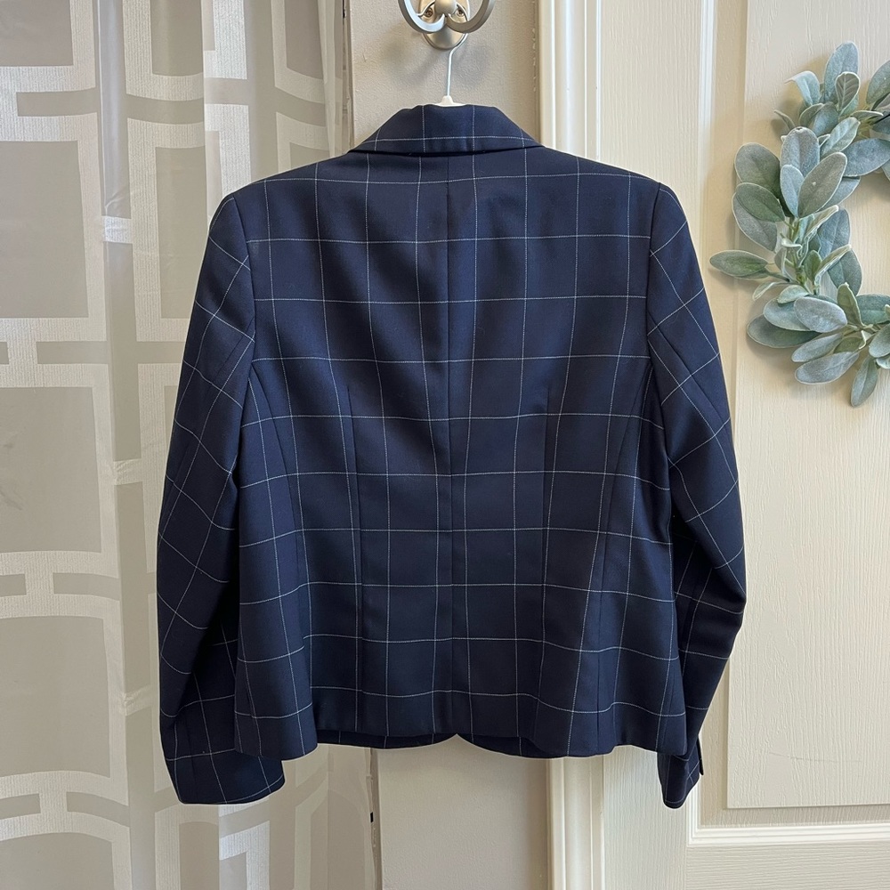 Pendleton Navy Windowpane Wool Blazer - Picture 7 of 9